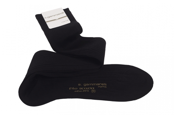 gammarelli-knee-high-black-socks